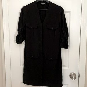 Black belted Express shirt dress